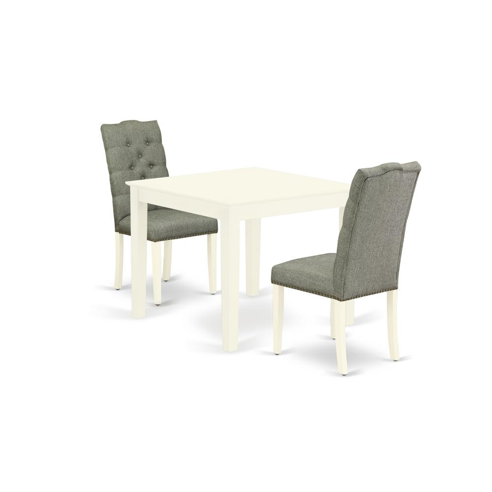 Dining Room Set Linen White, OXEL3-LWH-07. Picture 1