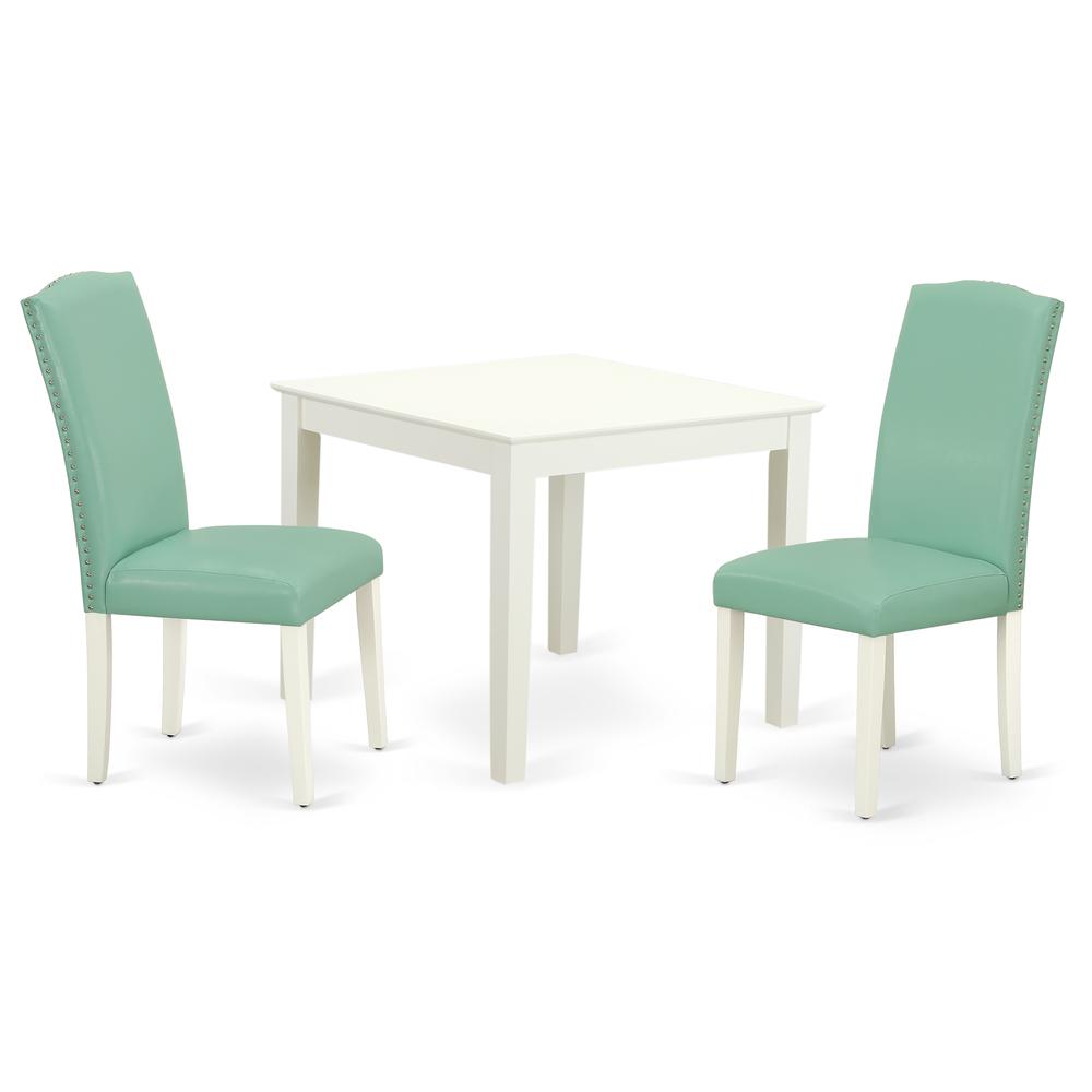 Dining Room Set Linen White, OXEN3-LWH-57. Picture 1