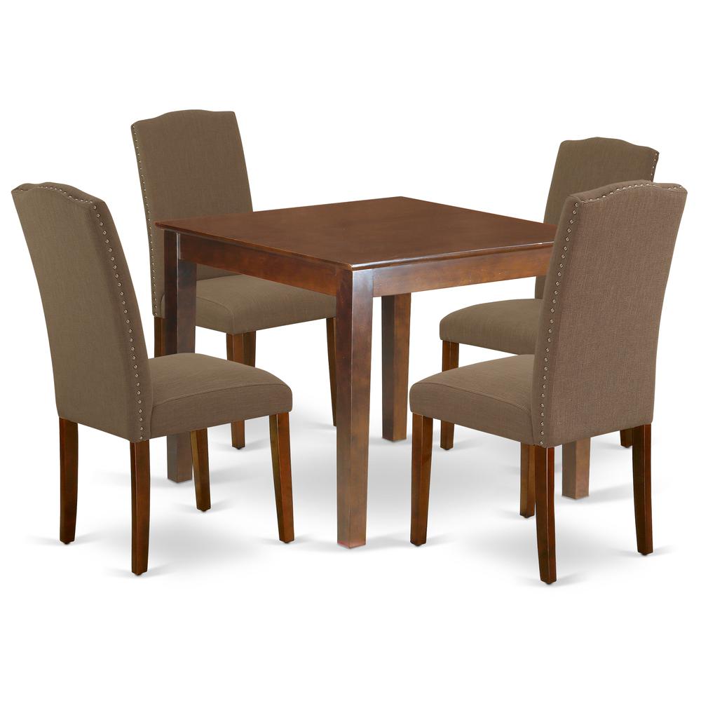 Dining Room Set Mahogany, OXEN5-MAH-18. Picture 1