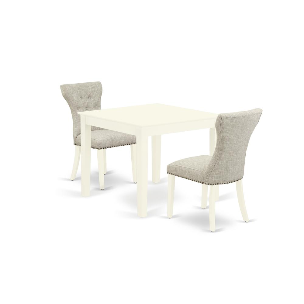 Dining Room Set Linen White, OXGA3-LWH-35. Picture 1