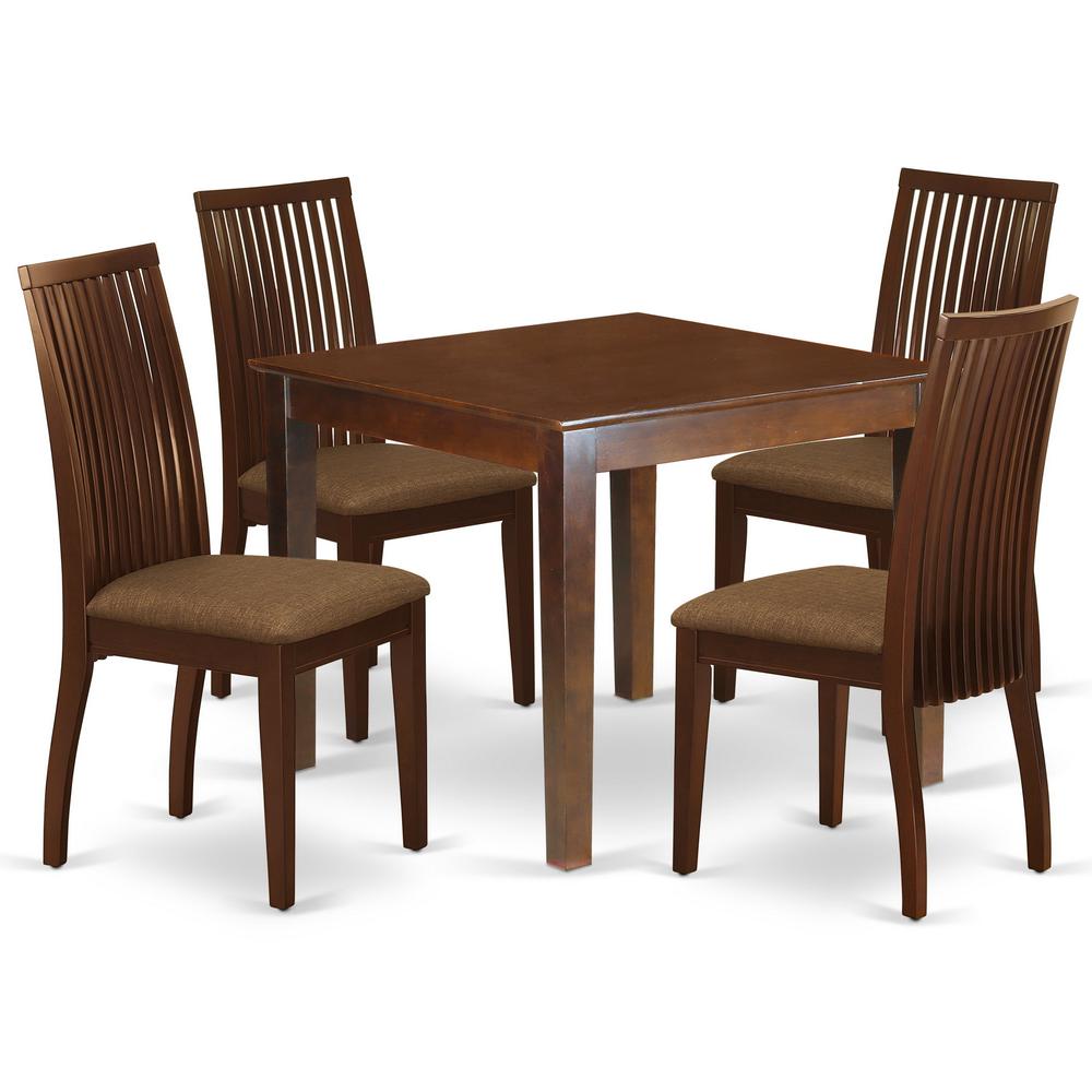 Dining Room Set Mahogany, OXIP5-MAH-C. Picture 1