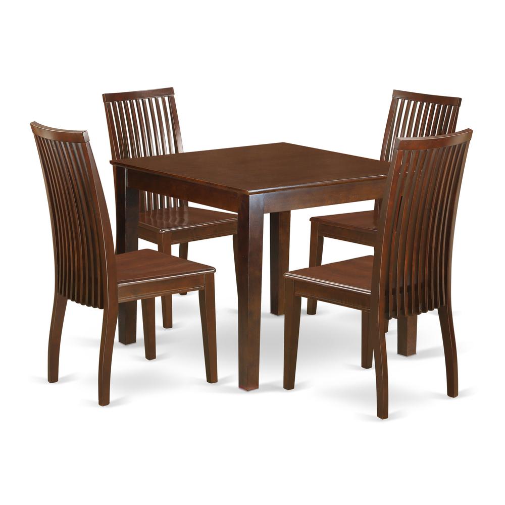 Dining Room Set Mahogany, OXIP5-MAH-W. Picture 1