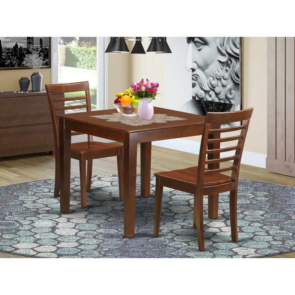 3  PcKitchen  Table  set  with  a  Dining  Table  and  2  Dining  Chairs  in  Mahogany. Picture 4