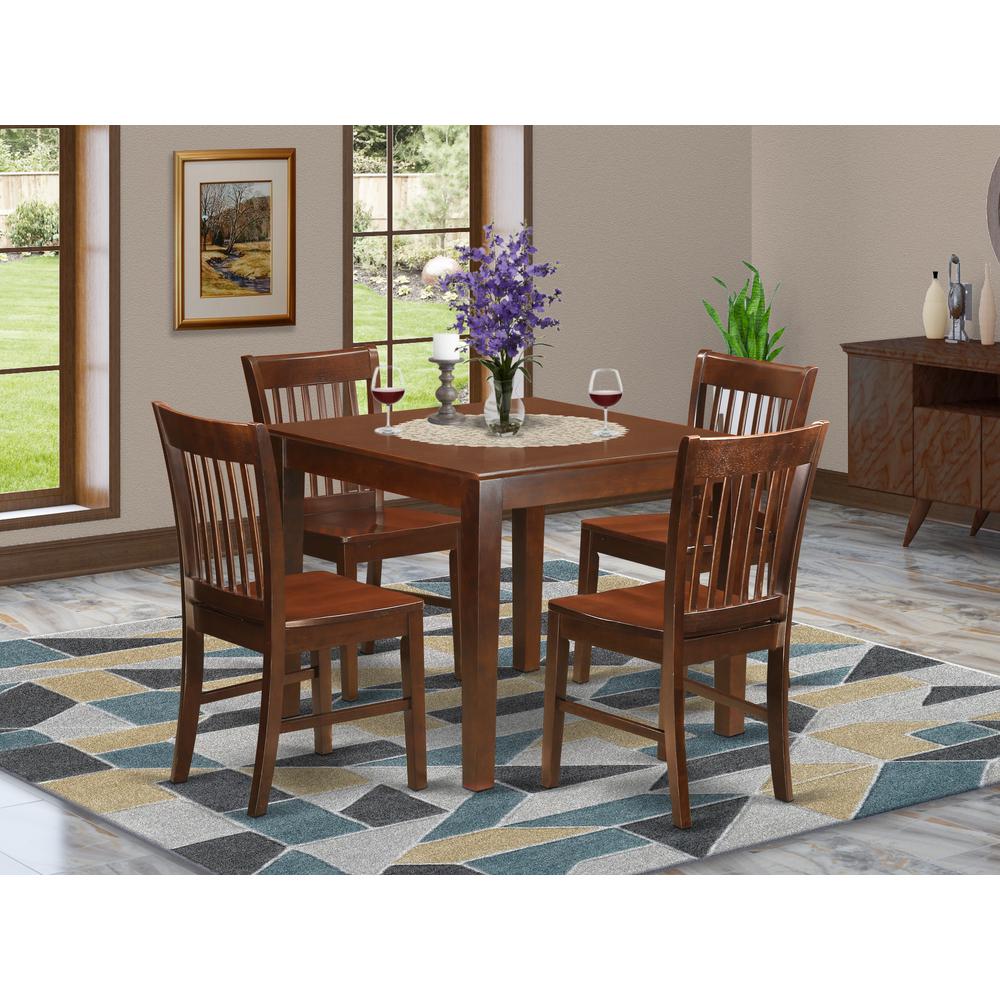 5  PC  Kitchen  Table  set  with  a  Table  and  4  Dining  Chairs  in  Mahogany. Picture 4