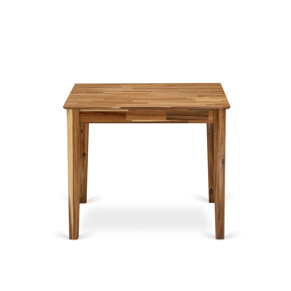 East West Furniture OXT-ANA-T  Modern Wood Kitchen Table with Walnut Color Table Top Surface and Asian Wood Kitchen Table Wooden Legs - Walnut Finish. Picture 2