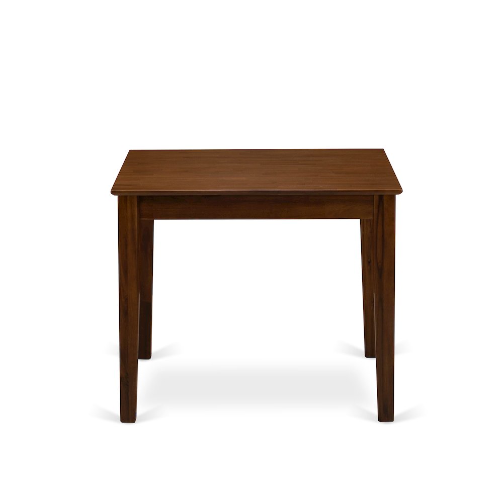 East West Furniture OXT-AWA-T  Beautiful Dinette Table with Natural Color Table Top Surface and Asian Wood Kitchen Table Wooden Legs - Natural Finish. Picture 3