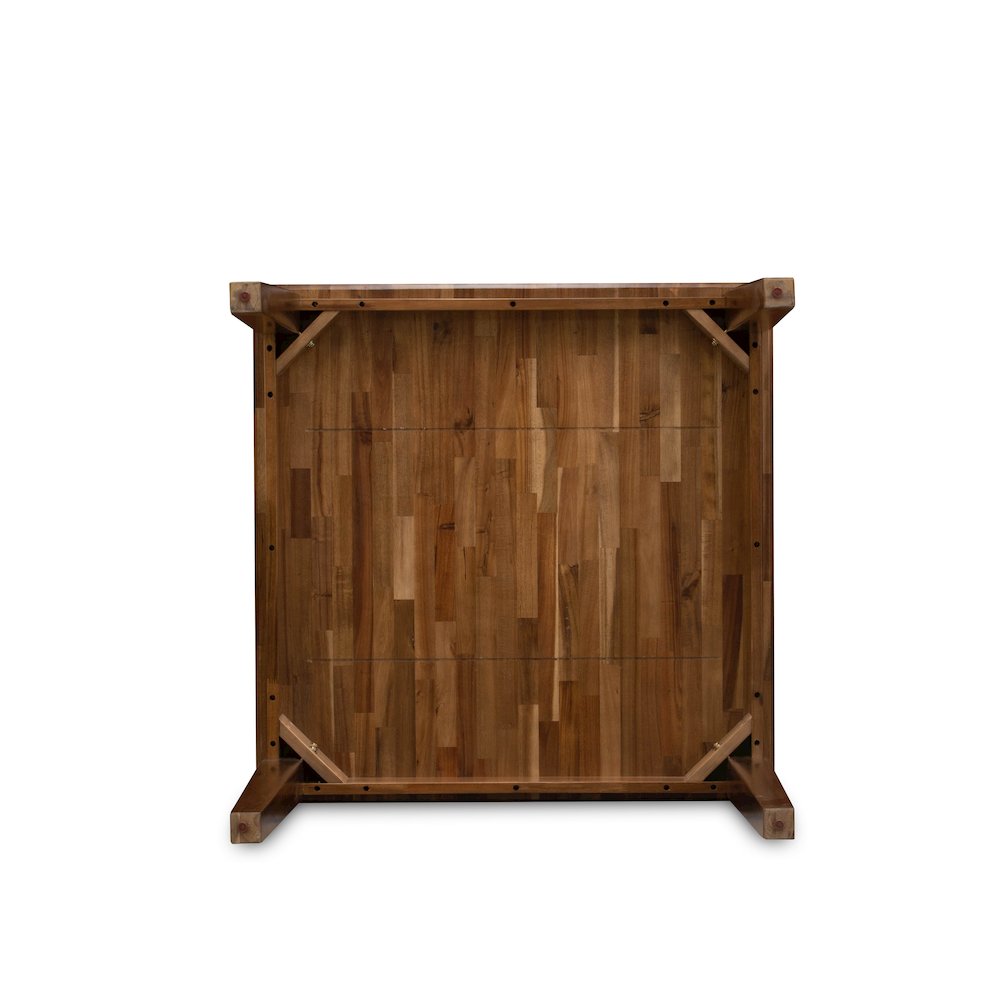 East West Furniture OXT-AWA-T  Beautiful Dinette Table with Natural Color Table Top Surface and Asian Wood Kitchen Table Wooden Legs - Natural Finish. Picture 4