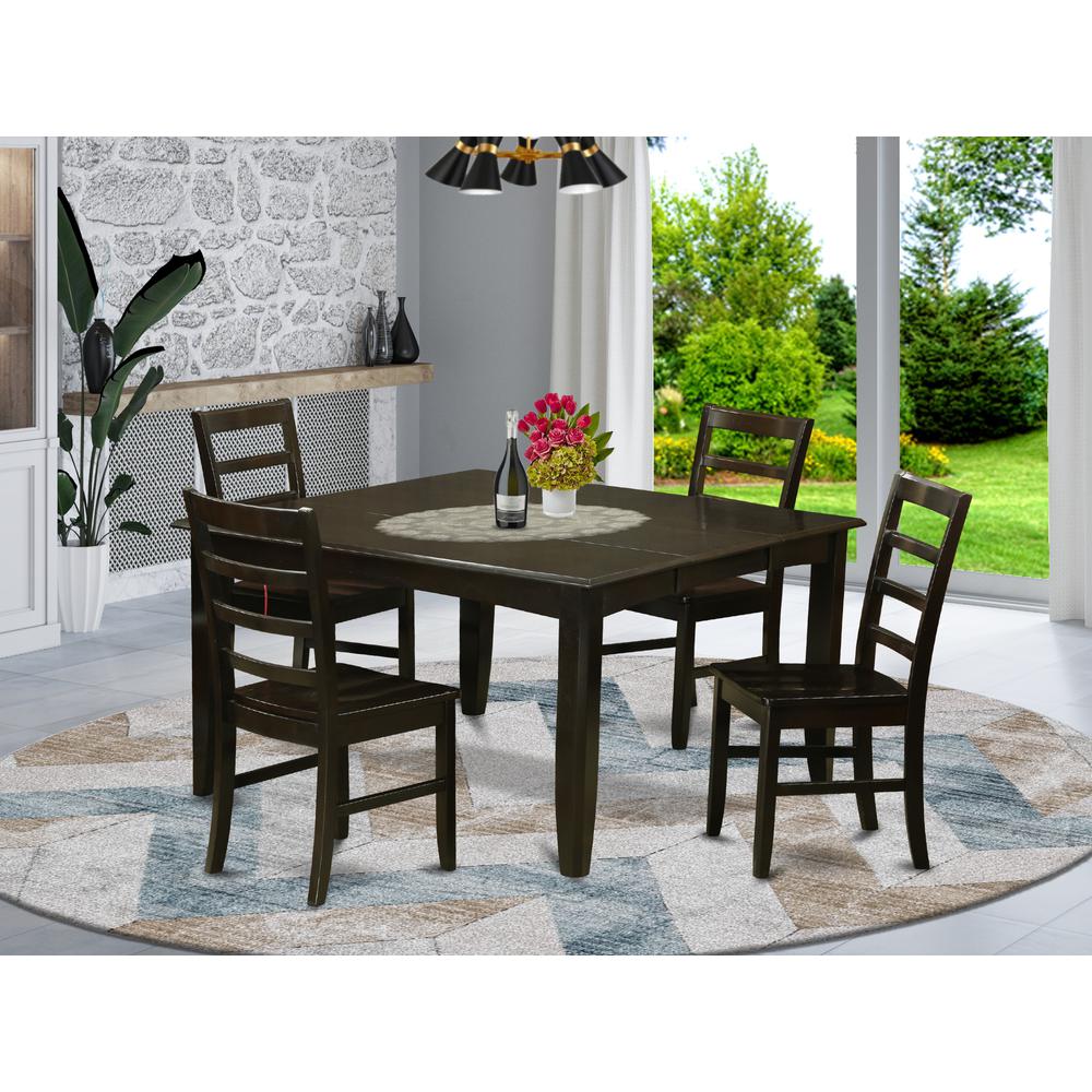 5  Pc  Kitchen  set-Table  with  Leaf  and  4  dinette  Chairs.. Picture 4