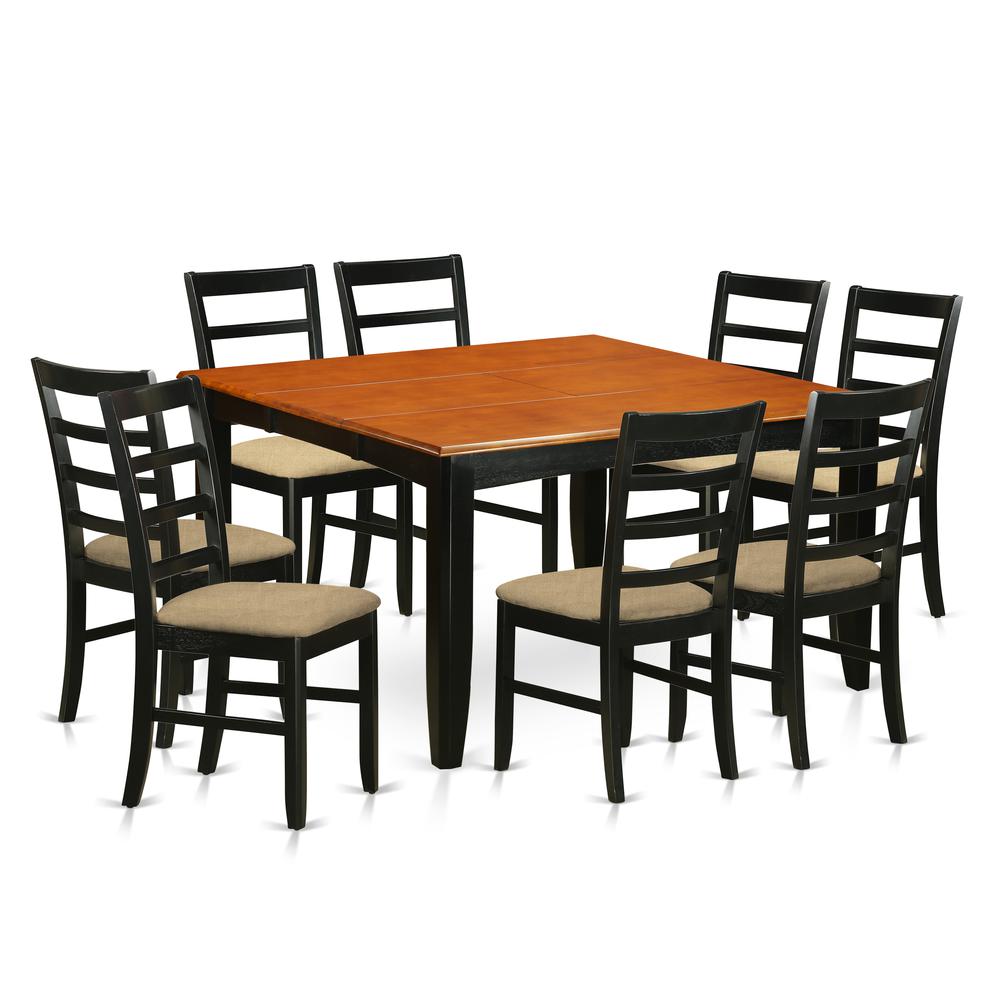 Dining Room Set Black & Cherry, PARF9-BCH-C. Picture 1