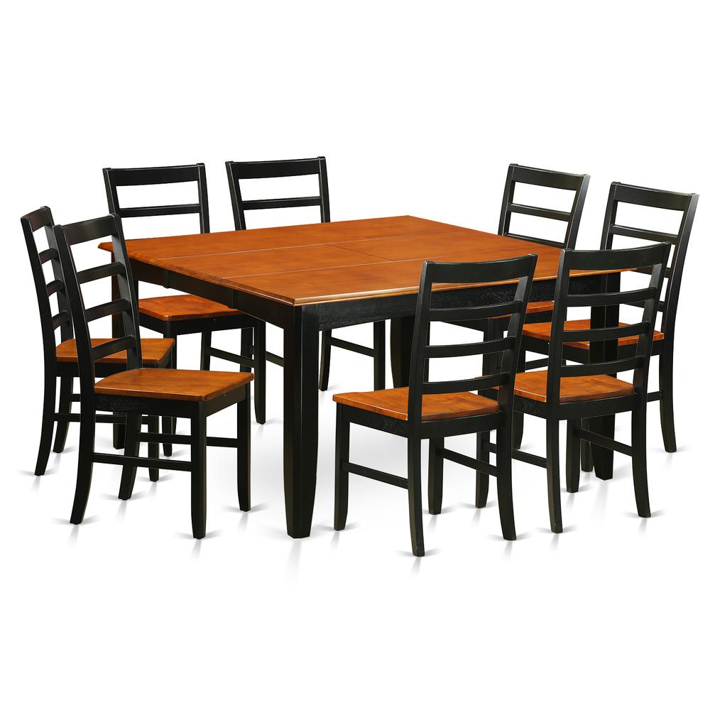 Dining Room Set Black & Cherry, PARF9-BCH-W. Picture 1