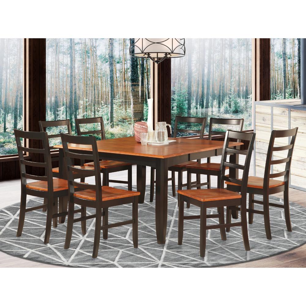 9  Pc  Dining  room  set  for  8-Square  Table  with  Leaf  and  8  Dining  Chairs. Picture 2