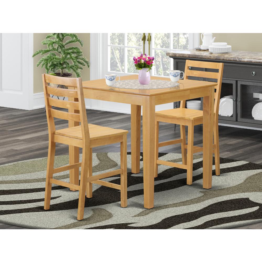 3  PC  counter  height  Table  and  chair  set-pub  Table  and  2  Kitchen  bar  stool. Picture 2