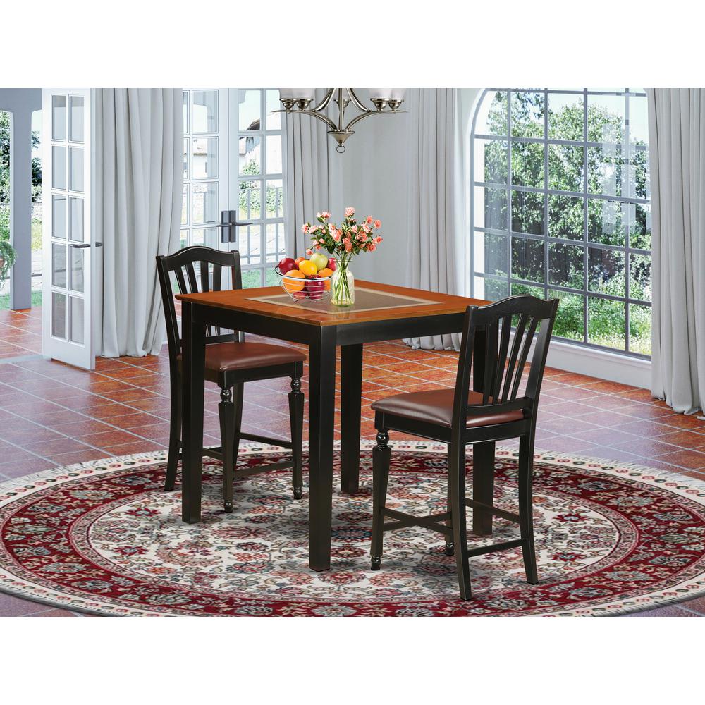 3  Pc  counter  height  Table  and  chair  set  -  high  top  Table  and  2  Chairs.. Picture 4