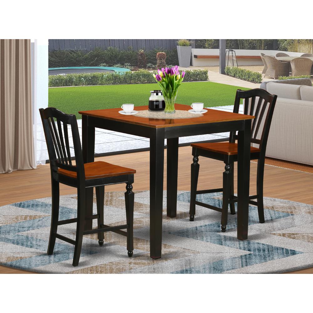 3  Pc  counter  height  Dining  room  set-pub  Table  and  2  Kitchen  Chairs.. Picture 4