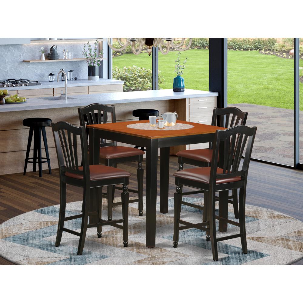 5  Pc  counter  height  Kitchen  table  set  -  Kitchen  dinette  Table  and  4  Kitchen  Dining  chair.. Picture 4