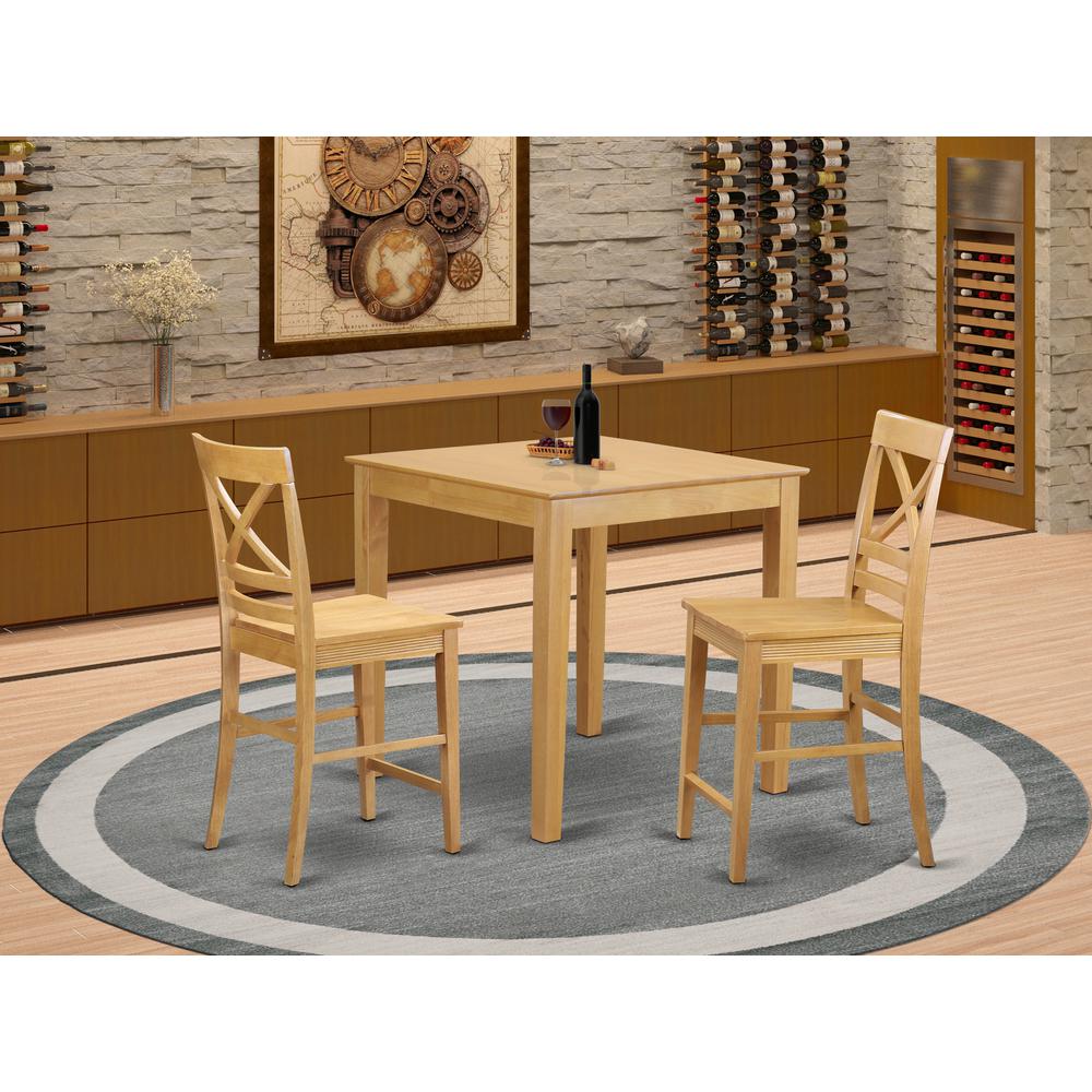 3  Pc  counter  height  Table  and  chair  set-pub  Table  and  2  counter  height  Chairs. Picture 4
