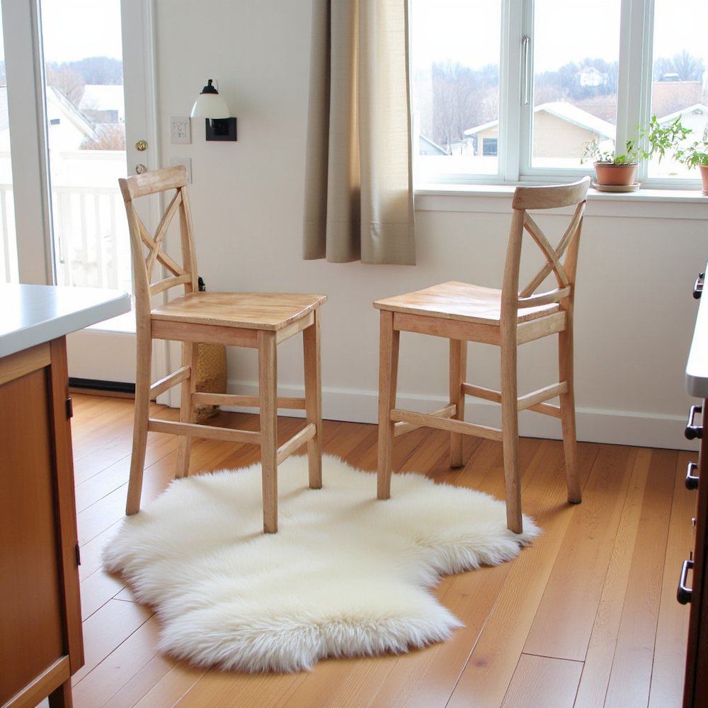 Elegant Wooden Bar Stools – Counter Height Chairs with Back, Set of 2. Picture 4