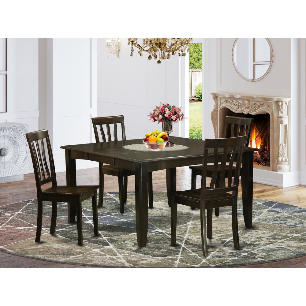 5  Pc  Dining  room  set  for  4-Table  with  Leaf  and  4  Kitchen  Chairs.. Picture 4