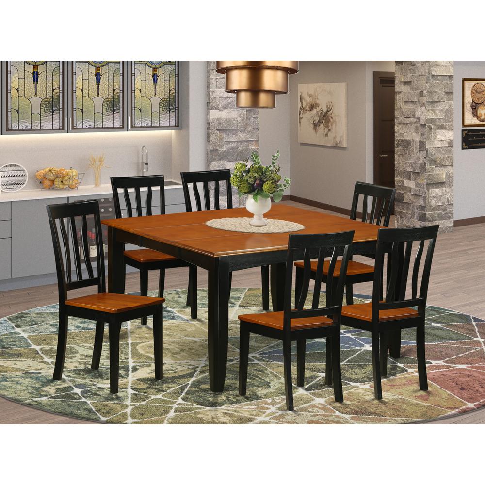 7  Pc  Dining  room  set-Dining  Table  and  6  Wooden  Dining  Chairs. Picture 4