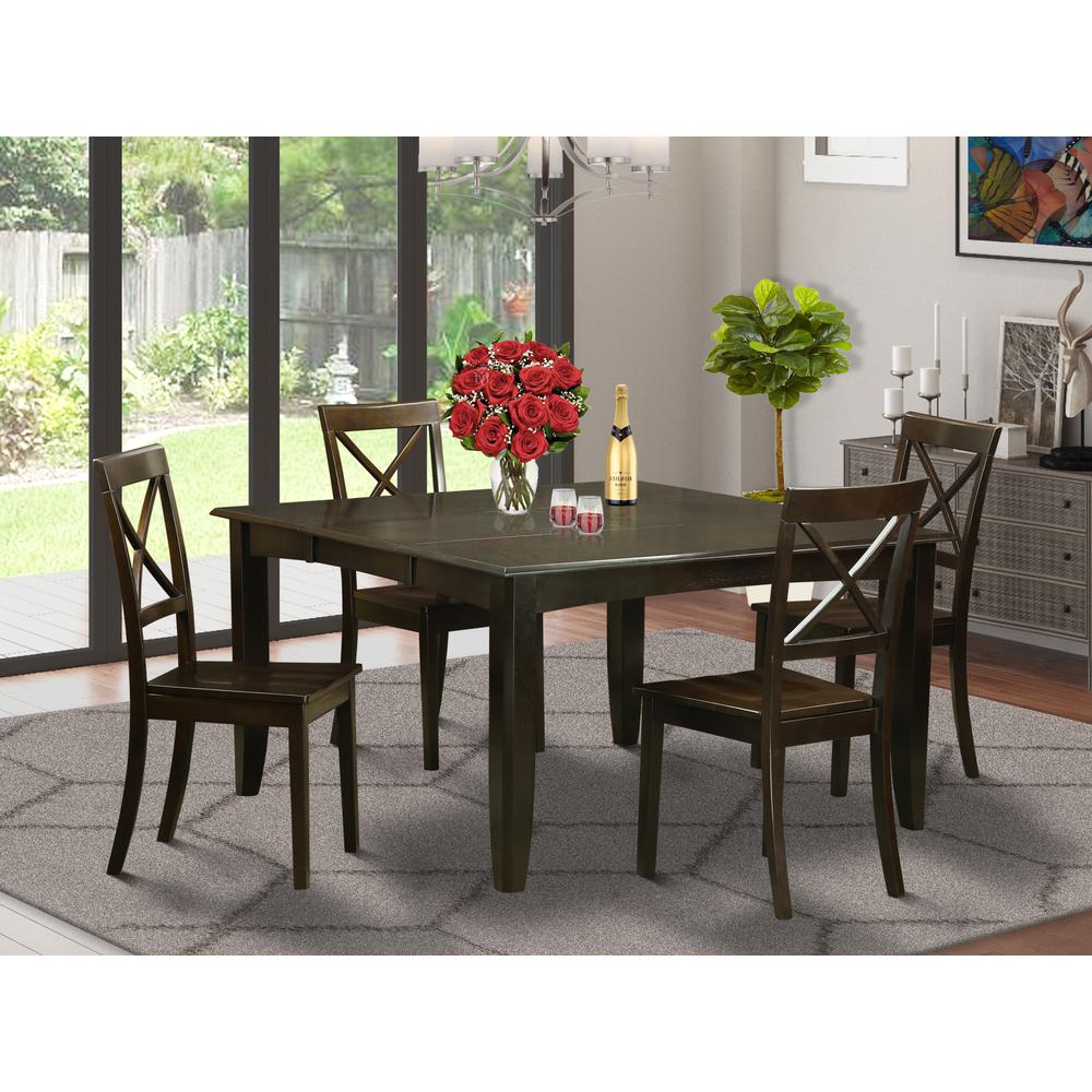 5  PC  Dining  room  set-Dining  Table  with  Leaf  and  4  Kitchen  Chairs.. Picture 4