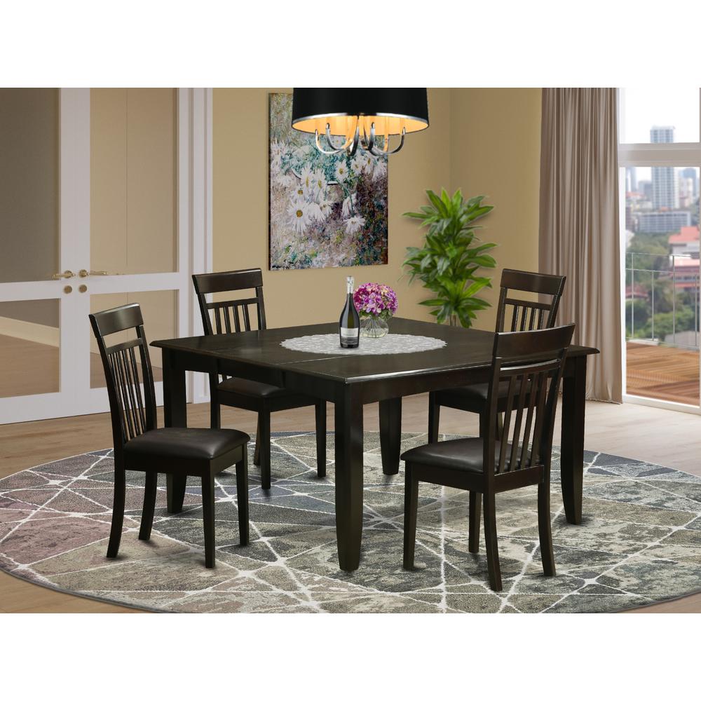 5  PC  Dining  room  set  for  4-Dinette  Table  with  Leaf  and  4  Dinette  Chairs.. Picture 4