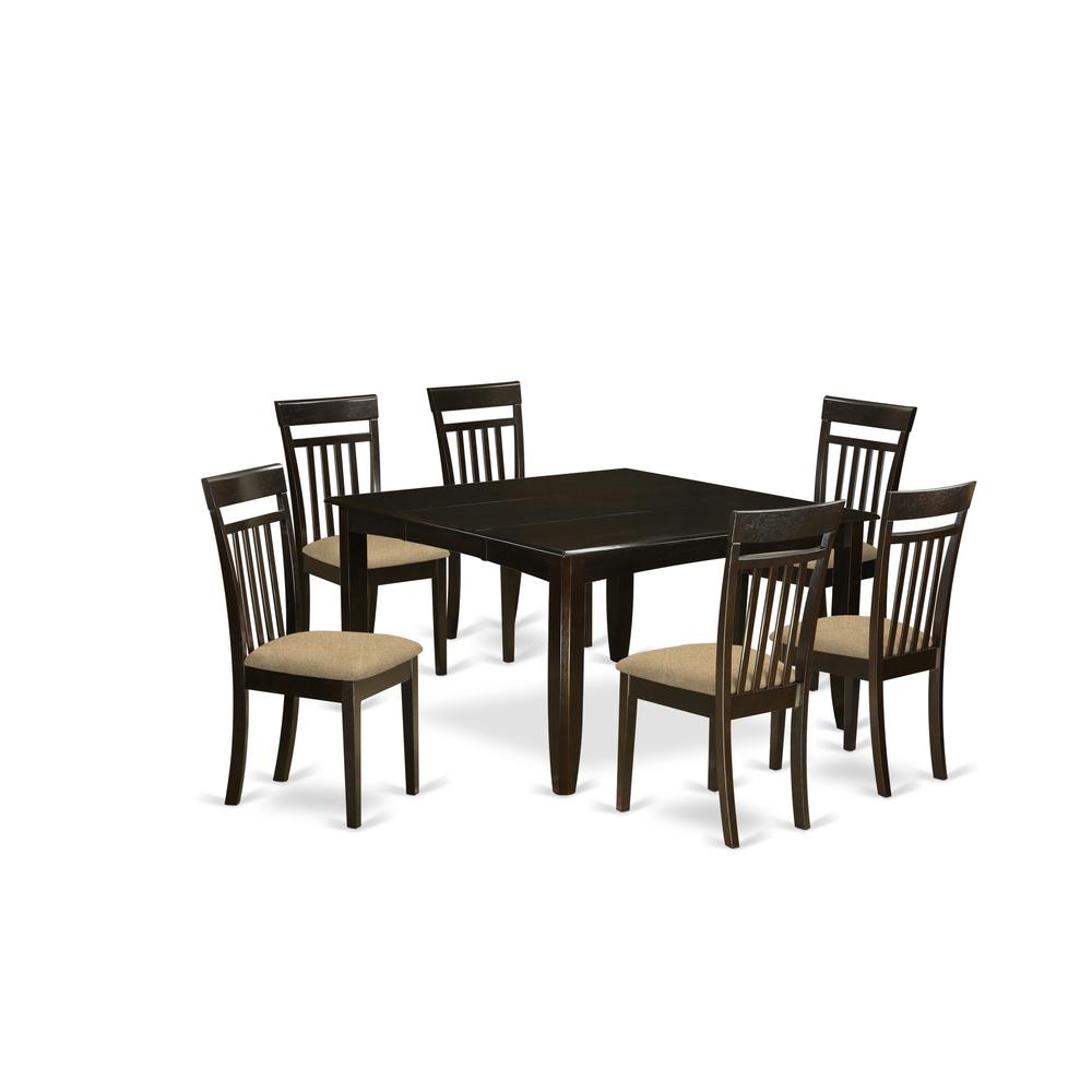Dining Room Set Cappuccino, PFCA7-CAP-C. Picture 1