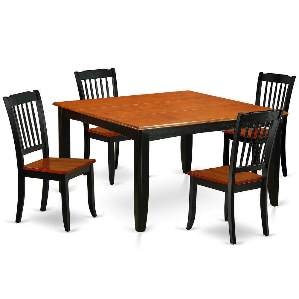 Dining Room Set Black & Cherry, PFDA5-BCH-W. Picture 1