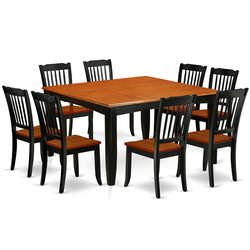 Dining Room Set Black & Cherry, PFDA9-BCH-W. Picture 1