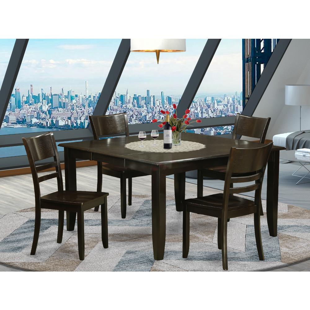 5  Pc  Dining  room  set-Dinette  Table  with  Leaf  and  4  Kitchen  Chairs.. Picture 4