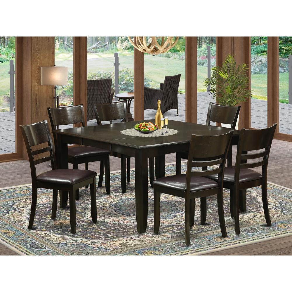 7  Pc  Dining  set-Dinette  Table  with  Leaf  and  6  Kitchen  Chairs.. Picture 4