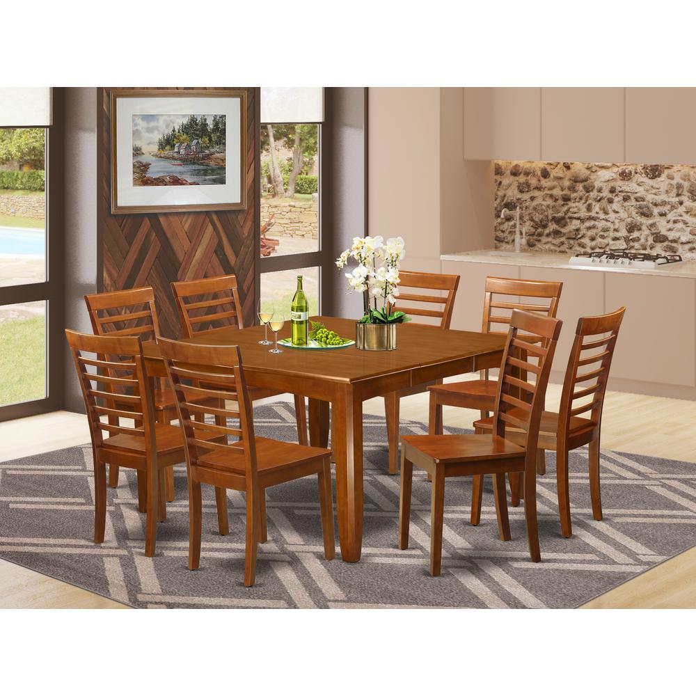 9  Pc  formal  Dining  room  set-Kitchen  Table  with  Leaf  and  8  Dinette  Chairs.. Picture 4