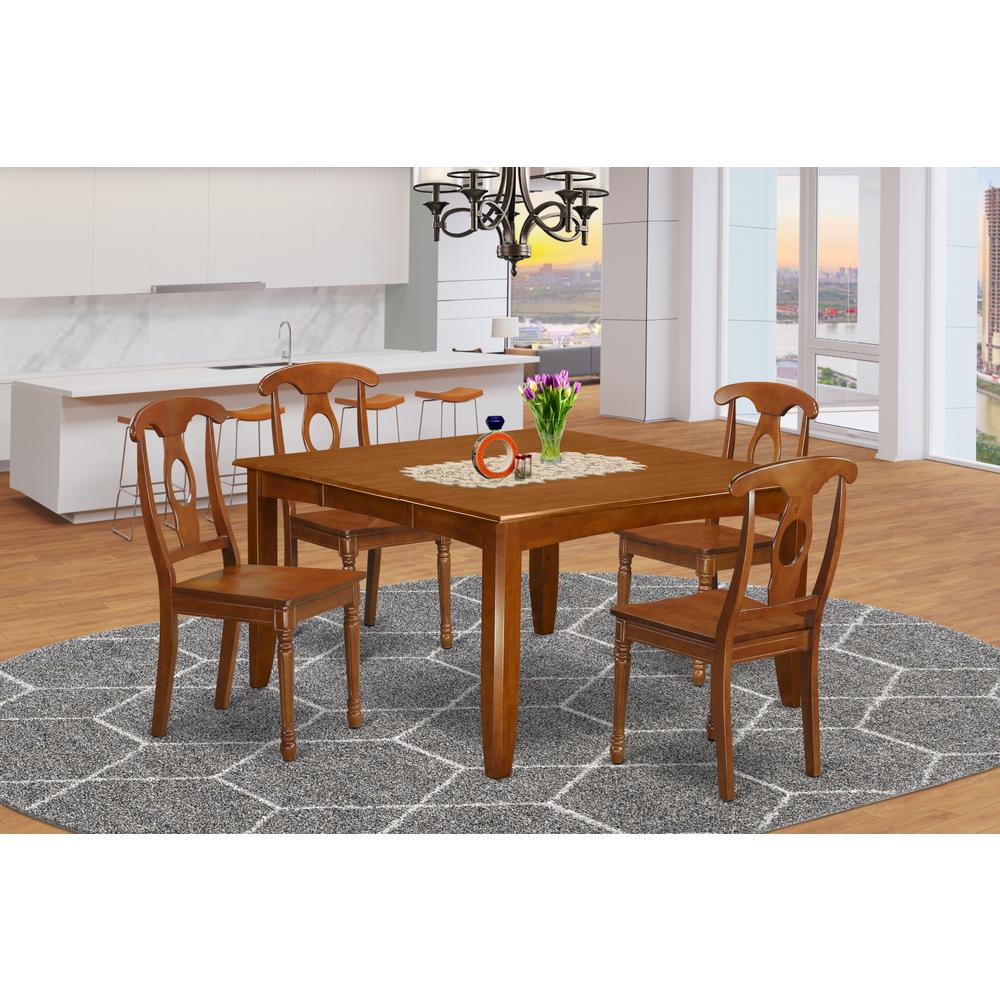 5  Pc  Dining  room  set-Table  with  Leaf  and  4  Kitchen  Chairs.. Picture 4