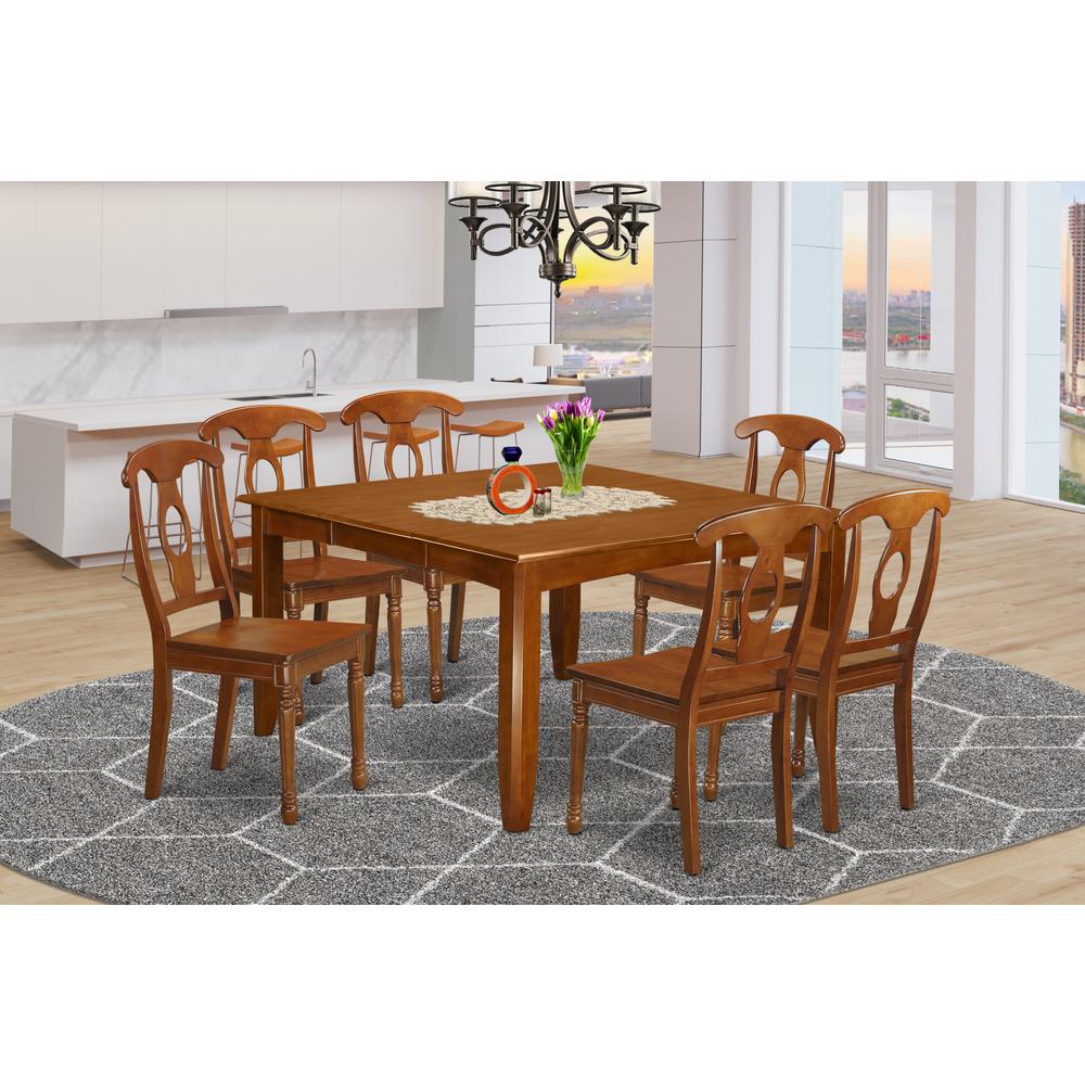 7  PC  Dining  room  set-Dinette  Table  with  Leaf  and  6  Kitchen  Chairs.. Picture 4