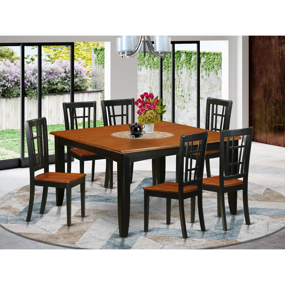 7  PC  Dining  room  set-Dining  Table  and  6  Wood  Dining  Chairs. Picture 4