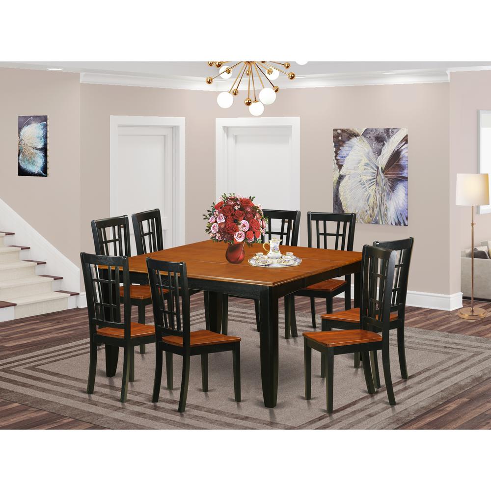 9  Pc  Dining  room  set-Dining  Table  and  8  Wood  Dining  Chairs. Picture 4