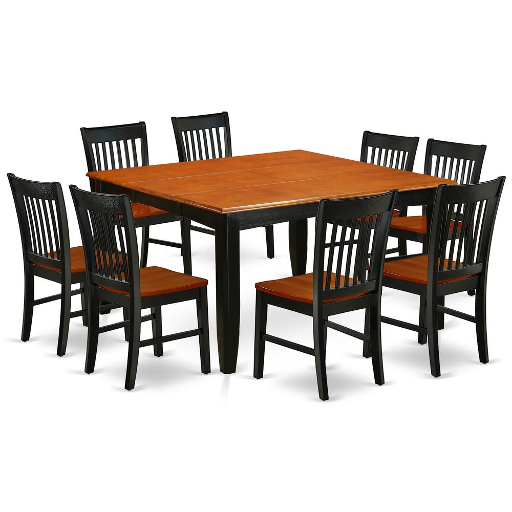 Dining Room Set Black & Cherry, PFNO9-BCH-W. Picture 1