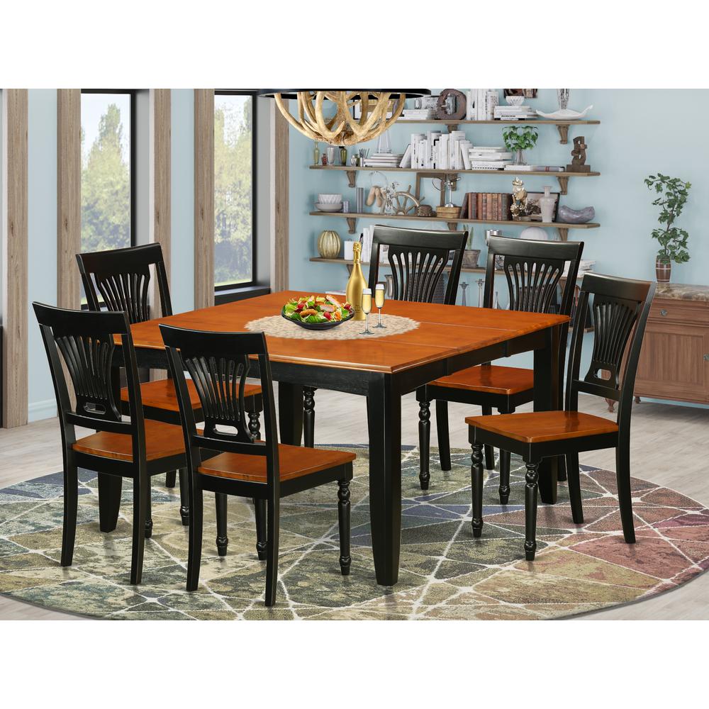 7  Pc  Dining  room  set-Dining  Table  and  6  Wood  Dining  Chairs. Picture 4