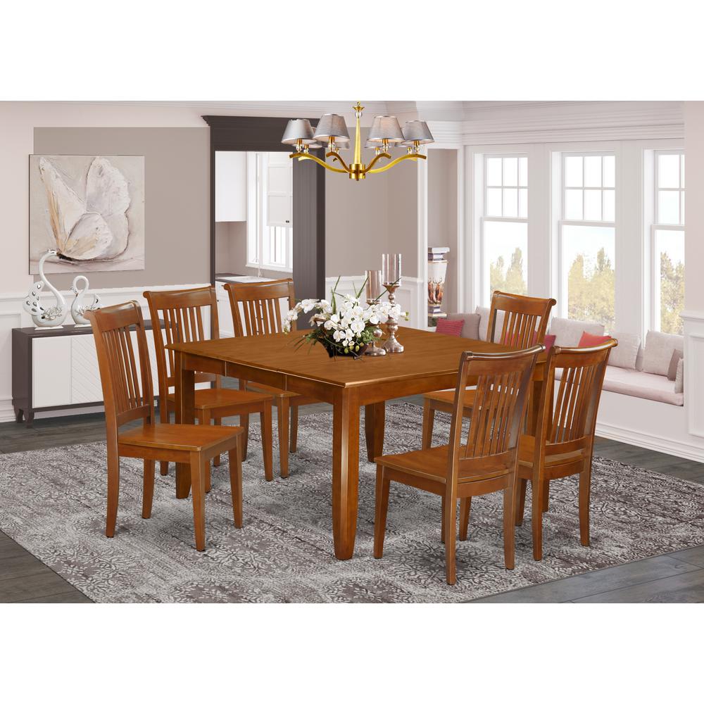 7  Pc  Dining  set-Table  with  Leaf  and  6  Dinette  Chairs. Picture 4