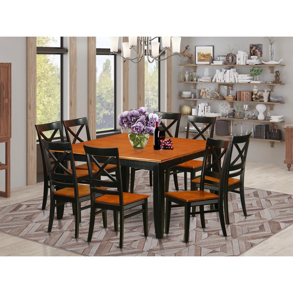 9  PC  Dining  room  set-Dining  Table  with  8  Wooden  Dining  Chairs. Picture 4