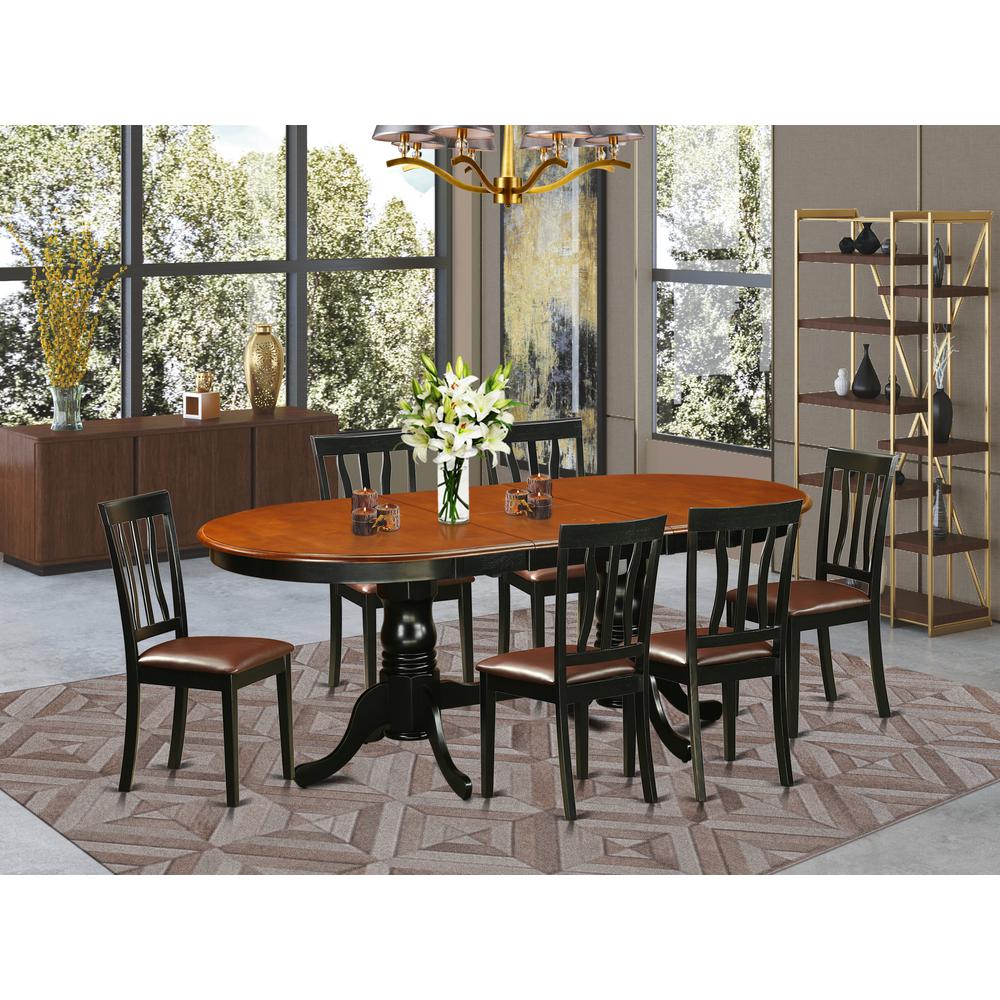 7  Pc  Dining  room  set-Dining  Table  with  6  Wood  Dining  Chairs. Picture 4