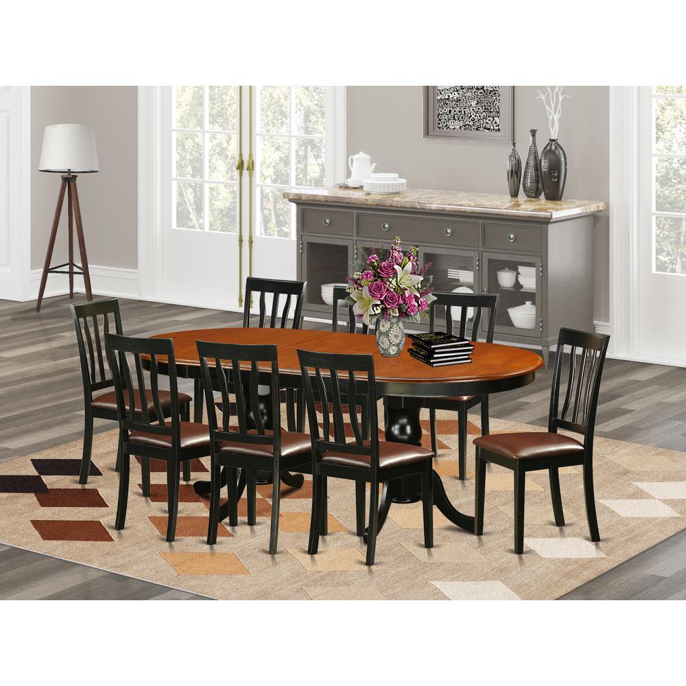 9  Pc  Dining  room  set-Dining  Table  with  8  Wood  Dining  Chairs. Picture 4
