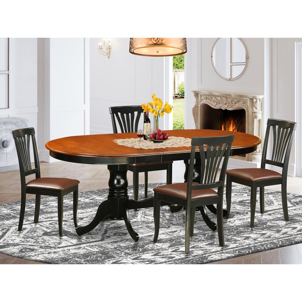 5  Pc  Dining  room  set-Dining  Table  with  4  Wooden  Dining  Chairs. Picture 4
