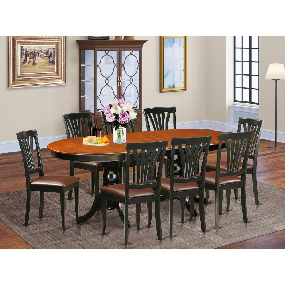 9  Pc  Dining  room  set-Dining  Table  with  8  Wooden  Dining  Chairs. Picture 4