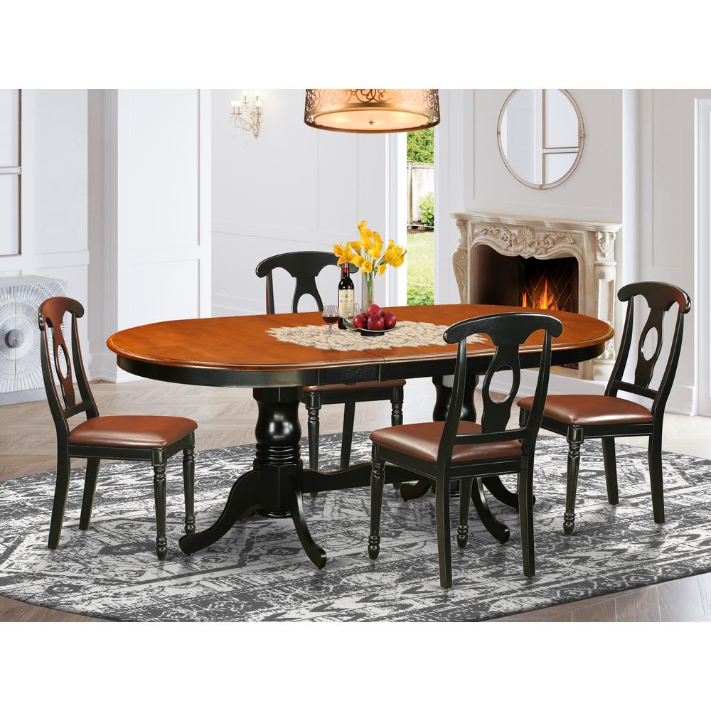 5  Pc  Dining  room  set-Dining  Table  with  4  Wood  Dining  Chairs. Picture 4