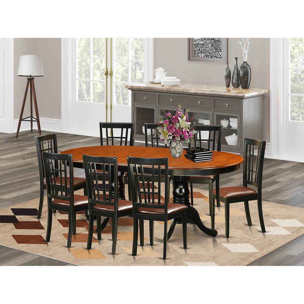 9  PC  Dining  room  set-Dining  Table  with  8  Wood  Dining  Chairs. Picture 4