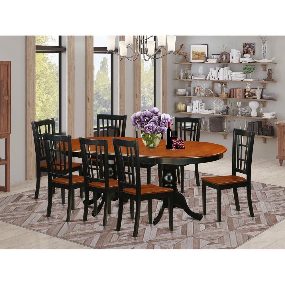 9  PC  Dining  room  set-Dining  Table  with  8  Wooden  Dining  Chairs. Picture 4