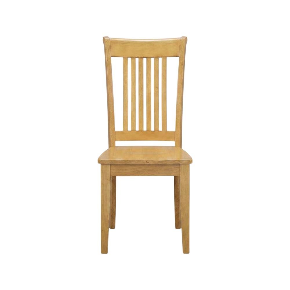 Oak Wood Dining Chair with Solid Wood Legs for Kitchen or Dining Room, Set of 2. Picture 2