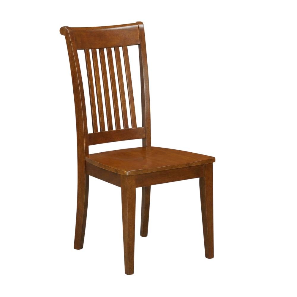 Solid Wood Slat-Back Dining Chairs with Wood Seat for Dining Room, Set of 2. Picture 5