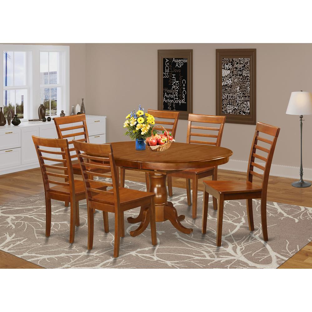 7  Pc  Dining  room  set  for  6-Table  with  Leaf  with  6  Dining  Chairs. Picture 2