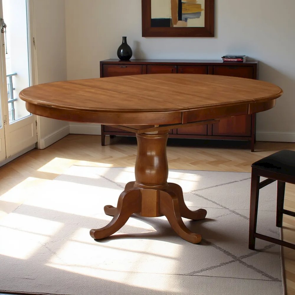 Elegant Oval Dining Table – Solid Wood Round Dining Table for 6. Picture 2